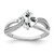 Sterling Silver Rhodium-Plated White Topaz and 0.01ct Diamond Ring