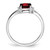 Sterling Silver Rhodium-Plated Amethyst and 0.01ct Diamond Ring, 1.4 mm - View 2