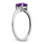 Sterling Silver Rhodium-Plated Amethyst and 0.01ct Diamond Ring, 1.4 mm - View 3