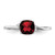 Sterling Silver Rhodium-Plated Amethyst and 0.01ct Diamond Ring, 1.4 mm - View 6