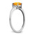 Sterling Silver Rhodium-Plated Citrine and 0.01ct Diamond Ring, 1.4 mm - View 2