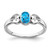 Sterling Silver Rhodium-Plated Blue Topaz Ring
