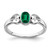 Sterling Silver Rhodium-Plated Lab-Created Emerald Ring