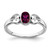 Sterling Silver Rhodium-Plated Rhodolite Garnet Ring