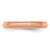 14K Rose Gold 3 mm Lightweight Milgrain Half Round Wedding Band - View 4