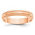 14K Rose Gold 4 mm Lightweight Milgrain Half Round Wedding Band
