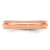 14K Rose Gold 4 mm Lightweight Milgrain Half Round Wedding Band - View 4