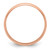 14K Rose Gold 5 mm Lightweight Milgrain Half Round Wedding Band - View 3