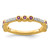 14K Yellow Gold Stackable Expressions Amethyst and 0.08ct Diamond Ring, 2 mm