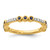 14K Yellow Gold Stackable Expressions Lab-Created Sapphire and 0.08ct Diamond Ring, 2 mm