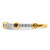 14K Yellow Gold Stackable Expressions Lab-Created Sapphire and 0.08ct Diamond Ring, 2 mm - View 4