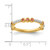 14K Yellow Gold Stackable Expressions Pink Tourmaline and 0.08ct Diamond Ring, 2 mm - View 3