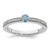 Rhodium-Plated 14K White Gold Stackable Expressions Aquamarine and 0.12ct Diamond Ring, 2 mm