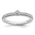 Rhodium-Plated 14K White Gold Stackable Expressions White Topaz and 0.12ct Diamond Ring, 2 mm