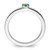 Rhodium-Plated 14K White Gold Stackable Expressions Lab-Created Emerald/0.12ct Diamond Ring, 2 mm - View 2