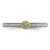 Rhodium-Plated 14K White Gold Stackable Expressions Peridot and 0.12ct Diamond Ring, 2 mm - View 5