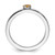 Rhodium-Plated 14K White Gold Stackable Expressions Citrine and 0.12ct Diamond Ring, 2 mm - View 2
