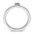 Rhodium-Plated 14K White Gold Stackable Expressions Blue Topaz and 0.12ct Diamond Ring, 2 mm - View 2