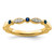 14K Yellow Gold Stackable Expressions Lab-Created Sapphire and 0.054ct Diamond Ring, 2.5 mm