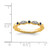 14K Yellow Gold Stackable Expressions Lab-Created Sapphire and 0.054ct Diamond Ring, 2.5 mm - View 3