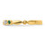 14K Yellow Gold Stackable Expressions Lab-Created Emerald and 0.054ct Diamond Ring, 2.5 mm - View 4