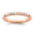 Rhodium-Plated 14K Rose Gold Stackable Expressions 0.128ct Diamond Ring, 2.25 mm