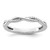 Rhodium-Plated 14K White Gold Stackable Expressions 0.084ct Diamond Twist Ring, 2 mm