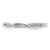 Rhodium-Plated 14K White Gold Stackable Expressions 0.084ct Diamond Twist Ring, 2 mm - View 4