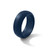 Silicone Navy Blue 8.7 mm Domed Wedding Band - View 5