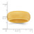 Silicone Gold Metallic 8 mm Ridged Edge Wedding Band - View 4