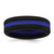 Silicone Black with Blue Line Center 7.5 mm Flat Wedding Band
