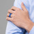 Silicone Blue 8.70 mm Flat Edge Wedding Band - View 5