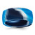 Silicone Blue/White 8.70 mm Flat Edge Wedding Band