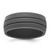 Silicone Dark Gray 8.50 mm Grooved Wedding Band