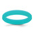 Silicone Aqua Blue 4 mm Ridged Edge Wedding Band