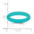 Silicone Aqua Blue 4 mm Ridged Edge Wedding Band - View 4