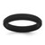 Silicone Black 4 mm Ridged Edge Wedding Band