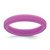 Silicone Purple 4 mm Ridged Edge Wedding Band