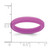 Silicone Purple 4 mm Ridged Edge Wedding Band - View 4