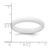 Silicone White 4 mm Ridged Edge Wedding Band - View 4