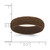 Silicone Brown 5.70 mm Wood Grain Pattern Wedding Band - View 4
