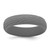 Silicone Gray 5.70m Wood Grain Pattern Wedding Band, 5.7 mm