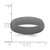 Silicone Gray 5.70m Wood Grain Pattern Wedding Band, 5.7 mm - View 4