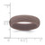 Silicone Light Brown 5.70 mm Wood Grain Pattern Wedding Band - View 4