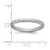 Silicone Metallic Silver 3 mm Braided Wedding Band - View 4
