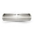 Stainless Steel Sterling Silver Inlay Ridged Edge Brushed and Polished Wedding Band, 6 mm - View 3