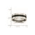 Chisel Stainless Steel Polished with Black Carbon Fiber Inlay 8 mm Flat Wedding Band - View 6