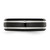 Chisel Stainless Steel Polished Black Ion-Plated 7 mm Grooved Wedding Band, Flat - View 3