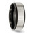 Chisel Stainless Steel Polished Black Ion-Plated with Brushed Center 8 mm Beveled Edge Wedding Band, Flat - View 4