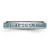 Chisel Stainless Steel Polished 4 mm December Teal Cubic Zirconia Ring - View 3
